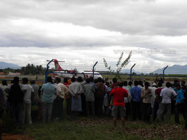 Crowd Watching Flight Arrival